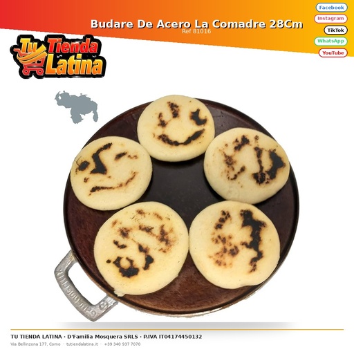 [81016] Budare De Acero La Comadre 28Cm