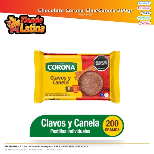 [CCA00009] Corona Di Cioccolato Clav/Cannella 200gr