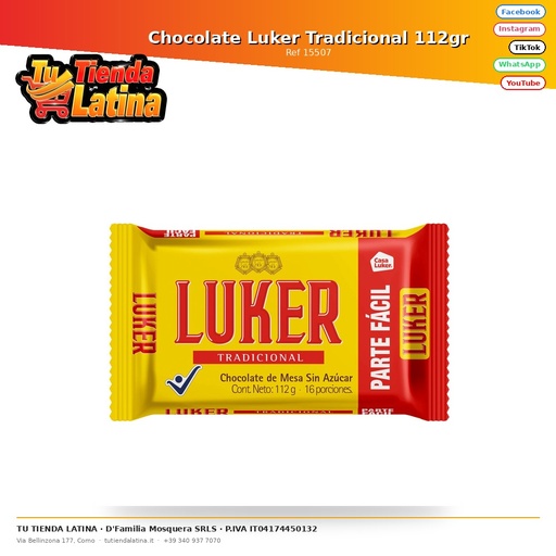 [CCA00061] Chocolate Luker Tradicional 112gr