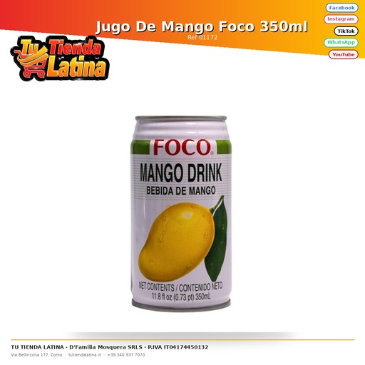 [01172] Jugo De Mango Foco 350ml