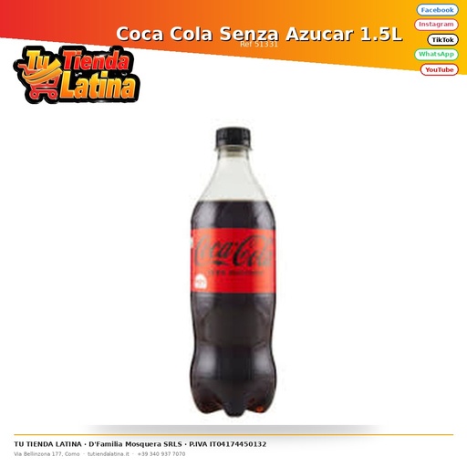 [51331] Coca Cola Senza Azucar 1.5L
