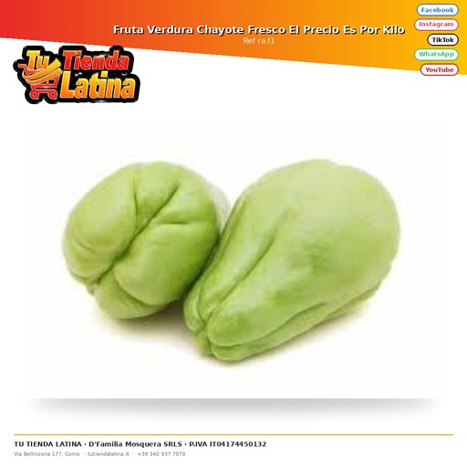 [ra f1] Frutta Verdura Chayote Fresca Il Prezzo È Al Chilo