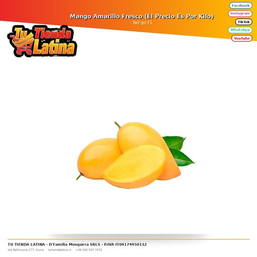 [go F1] Mango Amarillo Fresco (El Precio Es Por Kilo) 