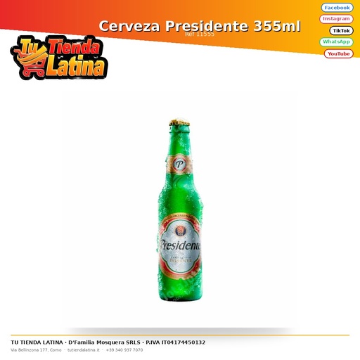 [11555] President Beer 355ml