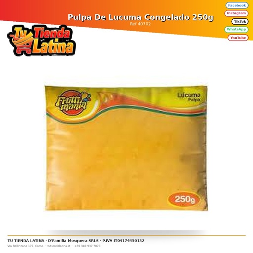 [40702] Pulpa De Lucuma Congelado 250g