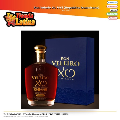 [50437] Rum Velerio Xo 70Cl (Dominican Republic)