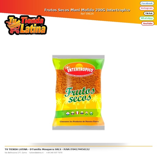 [59624] Frutos Secos Mani Molido 200g Intertropico