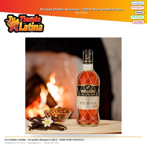 [38219] Brugal Doble Reserva 700ml Ron Dominicano