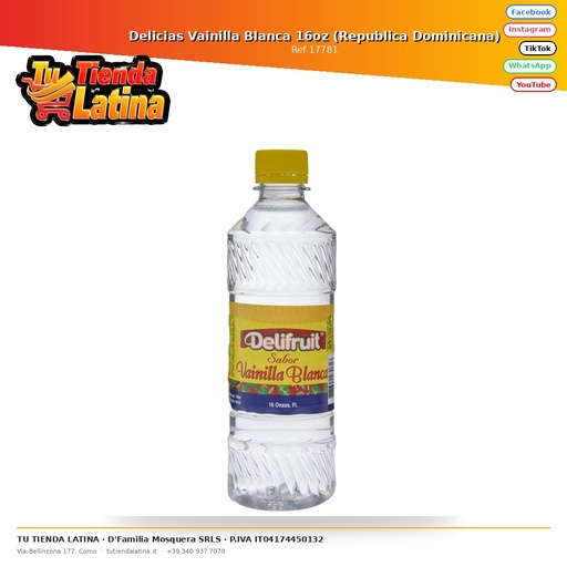 [17781] Delicias Vainilla Blanca 16oz (Republica Dominicana)