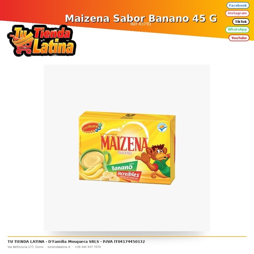 [43791] Maizena Sabor Banano 45 G