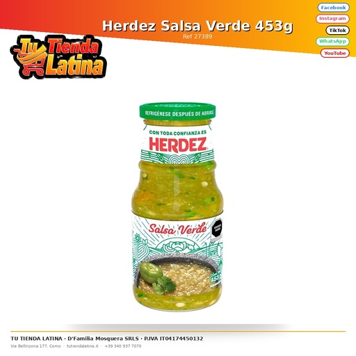[27389] Herdez Salsa Verde 453g