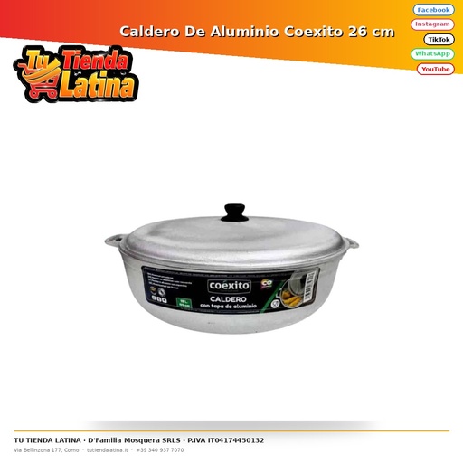 Caldero De Aluminio Coexito 26 cm