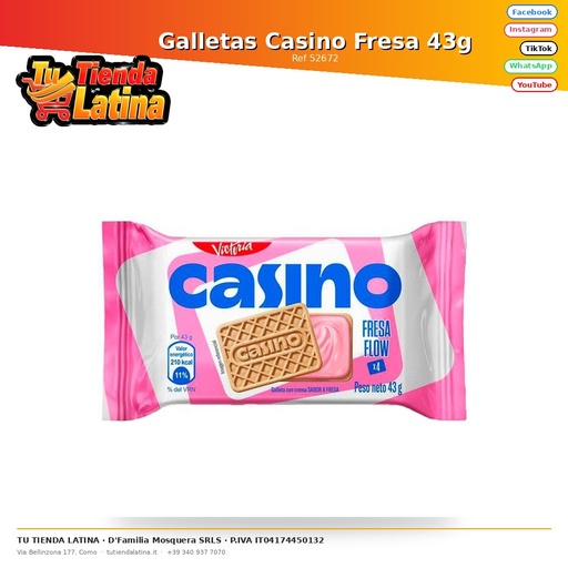 [52672] Galletas Casino Fresa 43g