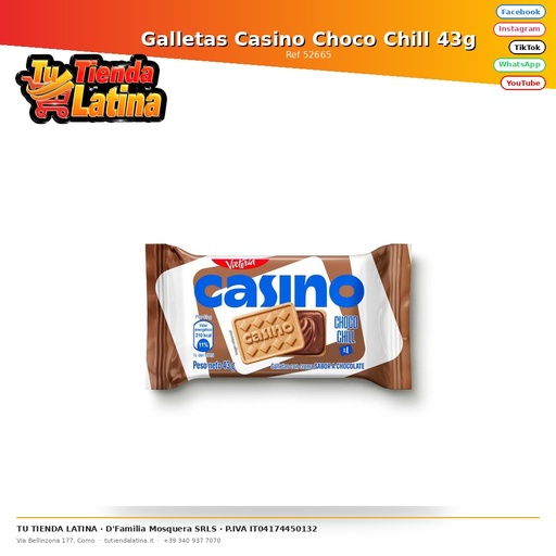 [52665] Galletas Casino Choco Chill 43g