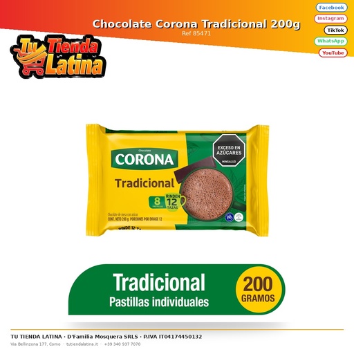 [85471] Chocolate Corona Tradicional 200g