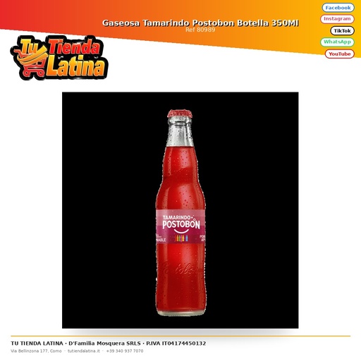 [80989] Gaseosa Tamarindo Postobon Botella 350Ml