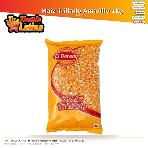 [71315] Yellow Threshed Corn 1kg