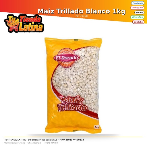[71308] Maiz Trillado Blanco 1kg