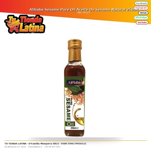 [74127] Alibaba Sesame Pure Oil Natural Sesame Oil 250ml