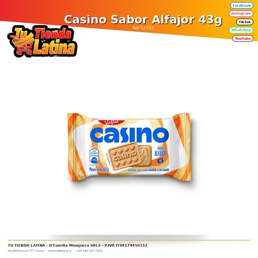 [52702] Casino Sabor Alfajor 43g