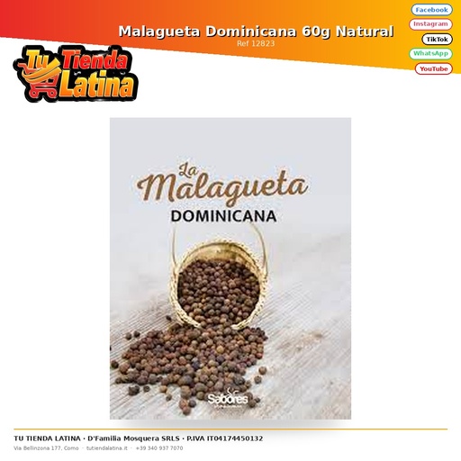 [12823] Malagueta dominicana 60g Naturale