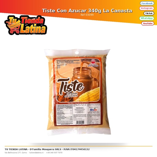 [03099] Tiste Con Azucar 340g La Canasta