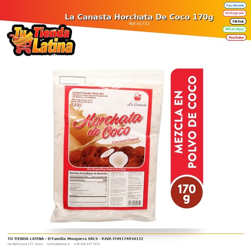 [01712] La Canasta Horchata De Coco 170g