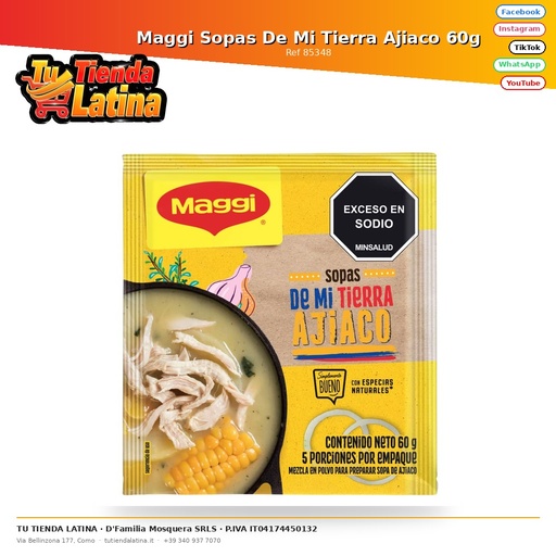 [85348] Maggi Sopas De Mi Tierra Ajiaco 60g