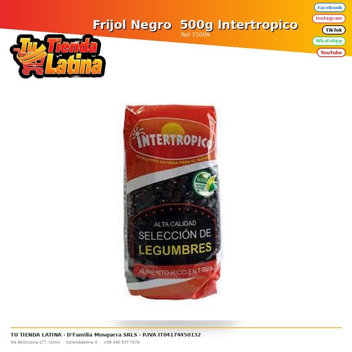 [71009] Frijol Negro  500g Intertropico