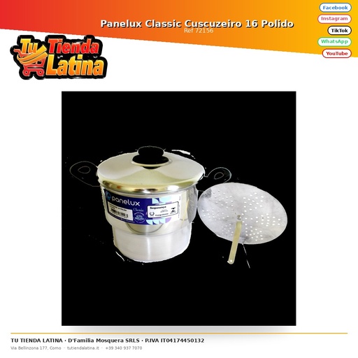 [72156] Panelux Classic Cuscuzeiro 16 Polido