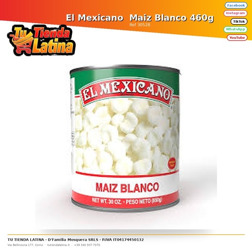 [30528] El Mexicano  Maiz Blanco 460g