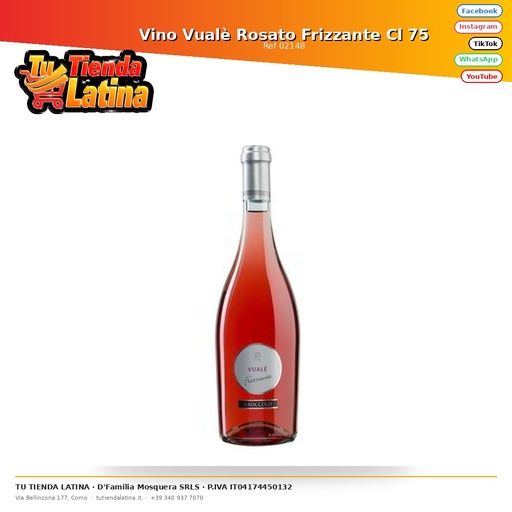 [02148] Vualè Rosato Frizzante Cl 75 Wine