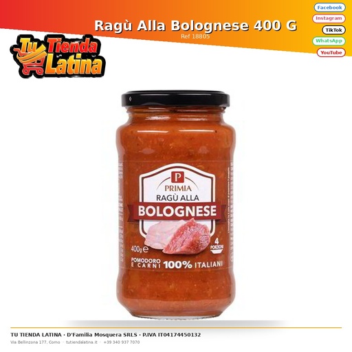[18805] Ragù Alla Bolognese 400 G