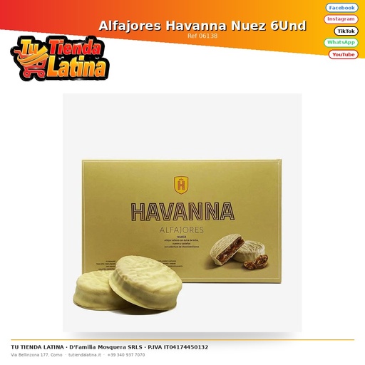 [06138] Alfajores Havanna Nuez 6Und