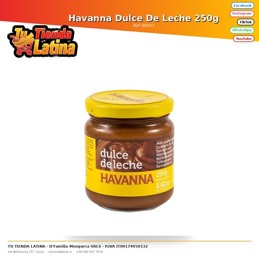 [00003] Havanna Dulce De Leche 250g