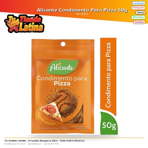 [90471] Alicante Pizza Seasoning 50g