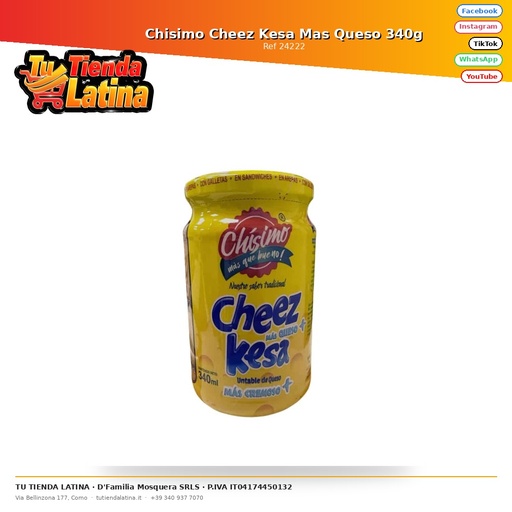 [24222] Chisimo Cheez Kesa Mas Queso 340g