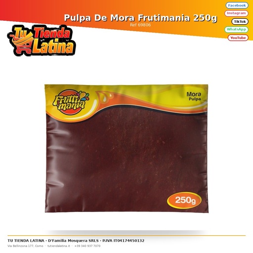 [69806] Pulpa De Mora Frutimania 250g