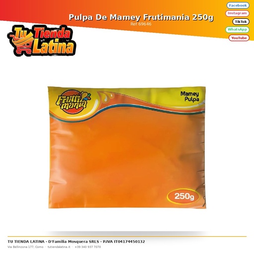 [69646] Mamey Polpa Frutimania 250g