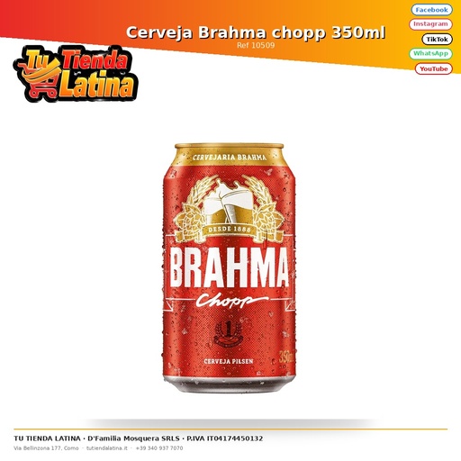 [10509] Cerveja Brahma chopp 350ml