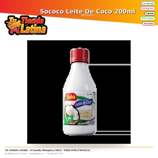 [00075] Sococo Leite De Coco 200ml