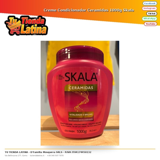 Creme Condicionador Ceramidas 1000g Skala