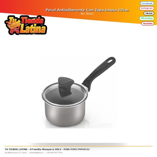 [38265] Imusa Non-Stick Pot With Lid 10cm