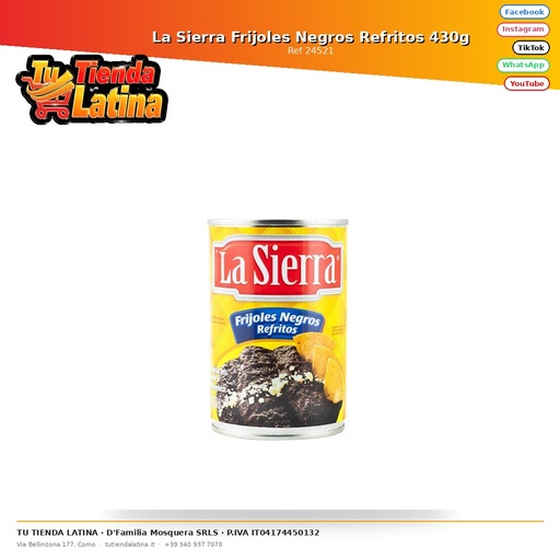 [24521] La Sierra Frijoles Negros Refritos 430g