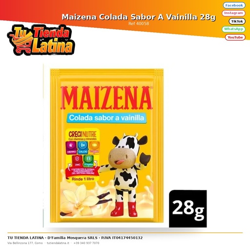 [40058] Maizena Colada Sabor A Vainilla 28g