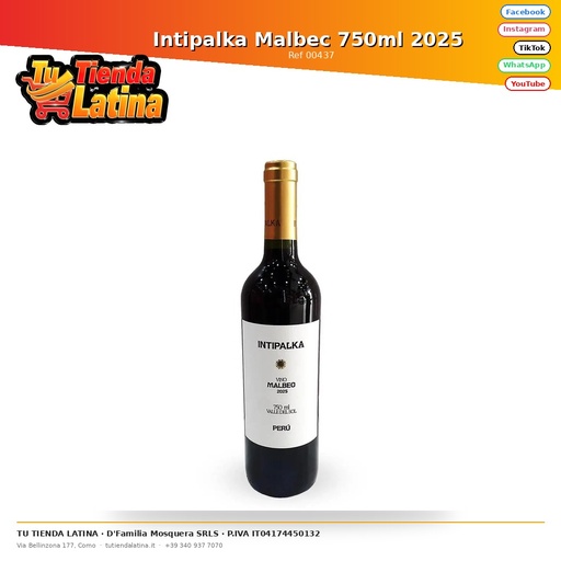 [00437] Intipalka Malbec 750ml 2025 