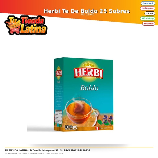 [21940] Herbi Tea De Boldo 25 Buste