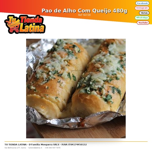 [56728] Pao de Alho Com Queijo 480g
