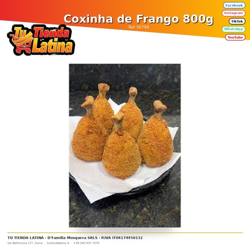 [56794] Coxinha di Frango 800g