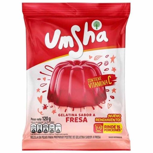 [PER00523] GELATINA SABOR A FRESA UMSHA 120g C24U